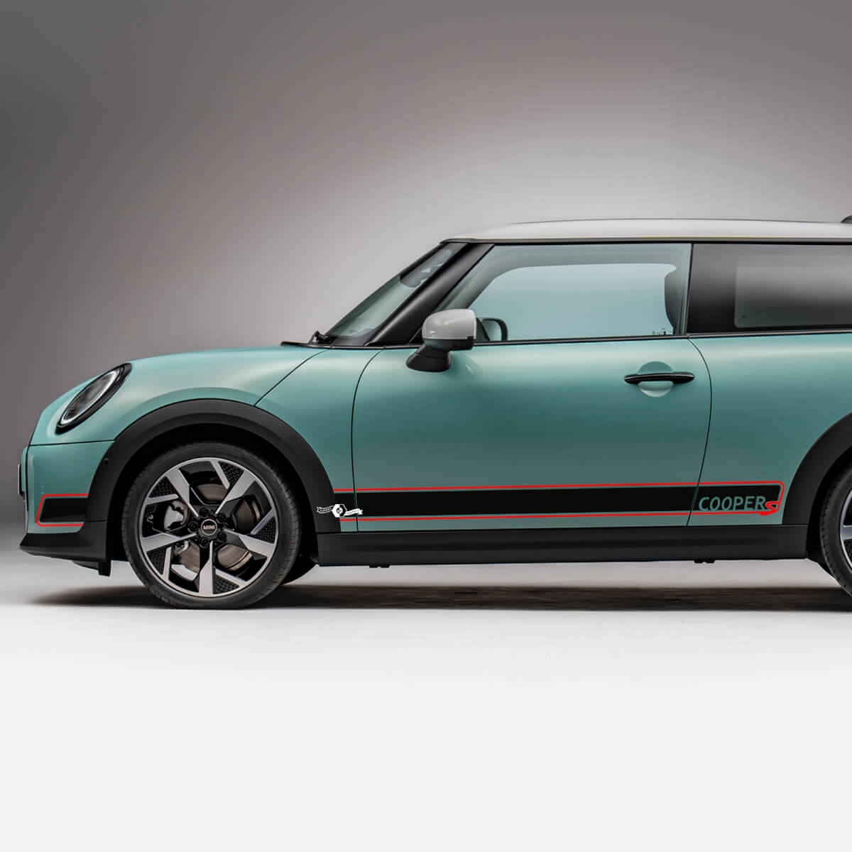 Side Racing 2 Farben Stripes Grafik -Aufkleber für Mini Cooper S 2
