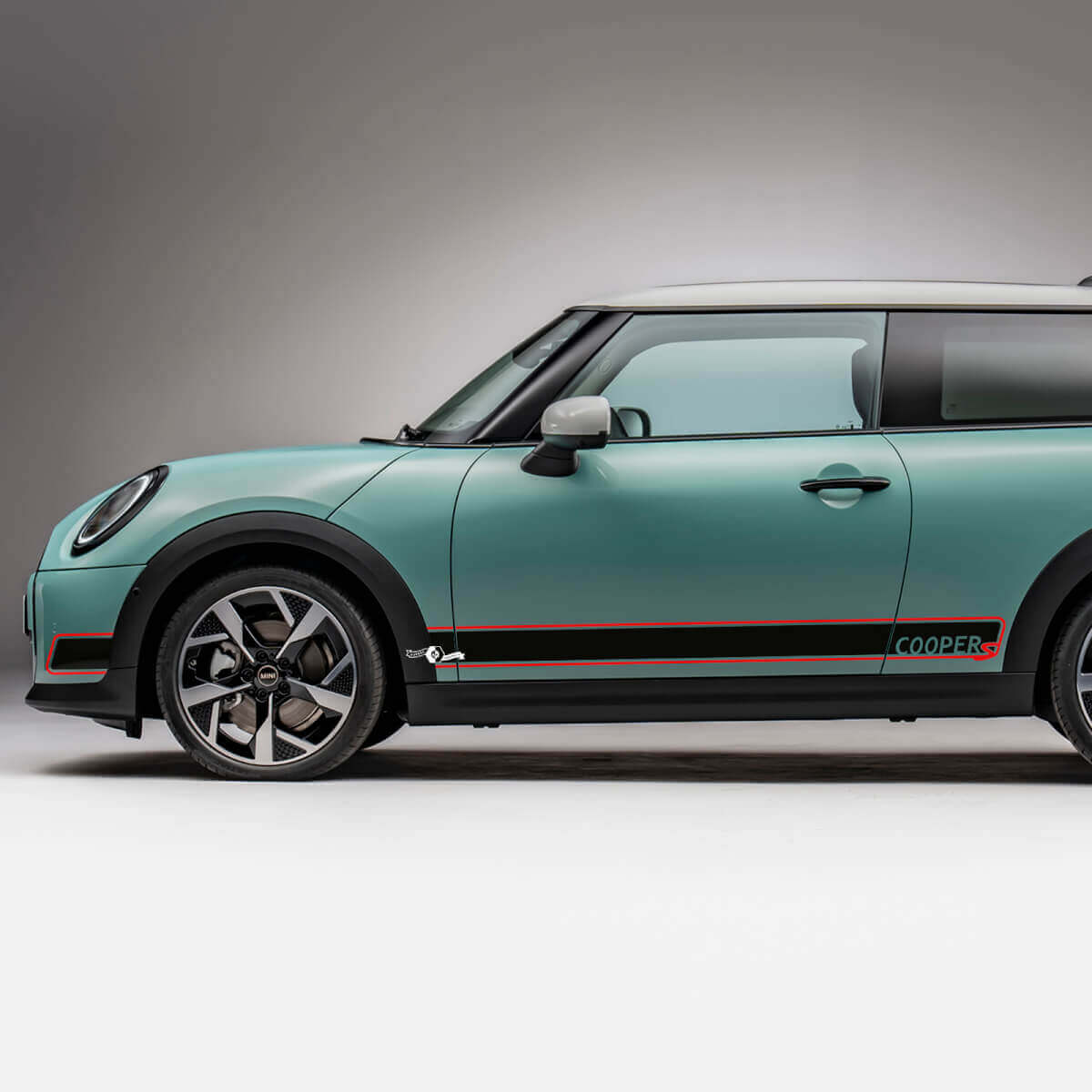 Seitliche Racing-Logo-Streifen Grafikaufkleber für Mini Cooper S