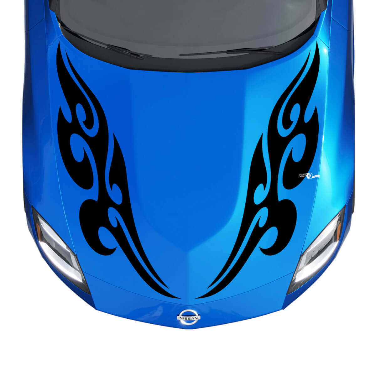 Motorhaube Tribal Flames Streifen Aufkleber Set für Nissan Z Sport