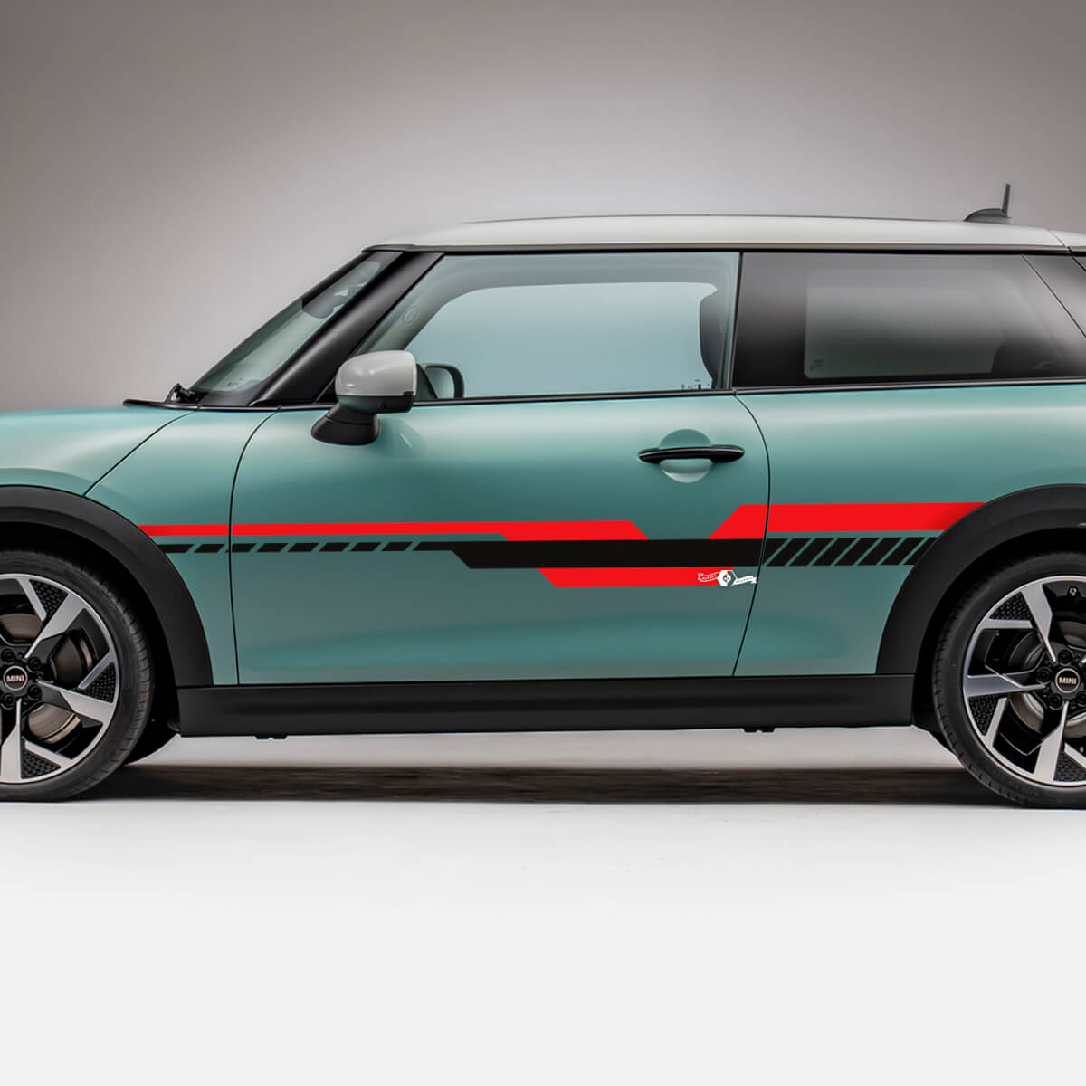 Side Racing 2 Farben Stripes Grafik -Aufkleber für Mini Cooper S 3
