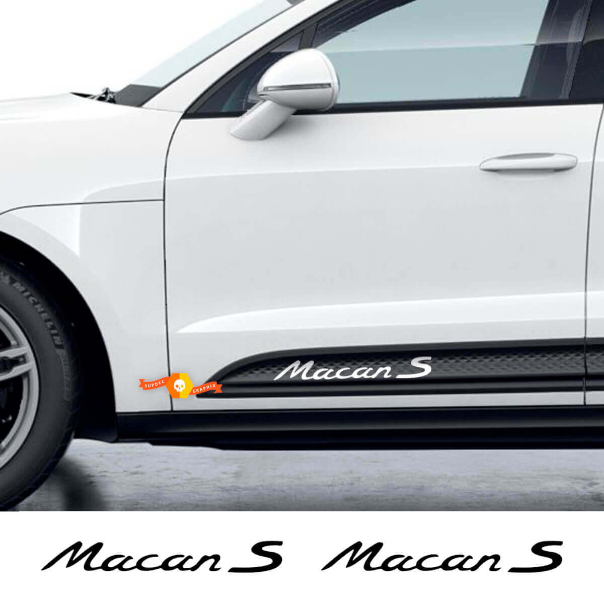 Macan S Seiten Tür Vinylaufkleber Set für Porsche Macan