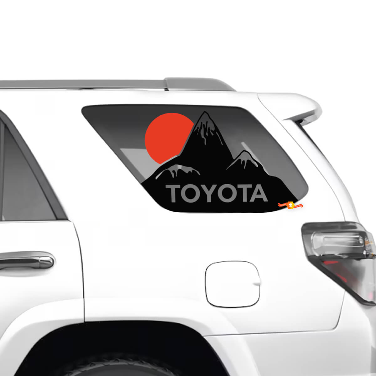 Seitenviertel Fenster Mountains Sonnenuntergang Vinyl Aufkleber Aufkleber -Aufkleber -Kit für Toyota 4Runner
