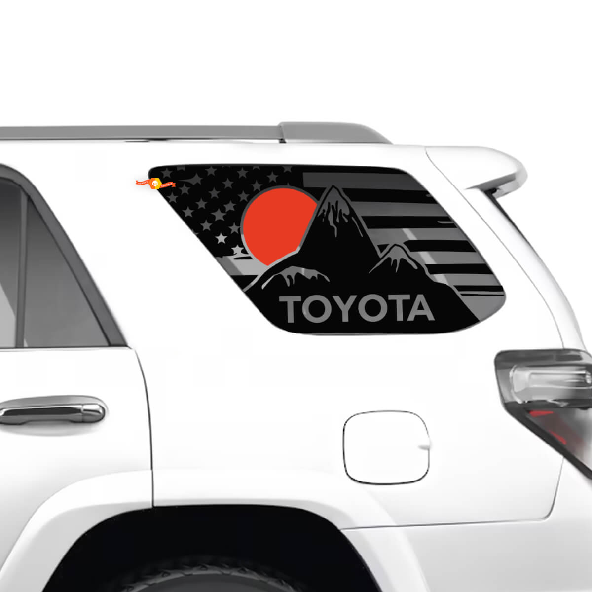 Seitenviertel Fenster Mountains Sonnenuntergang Vinyl Aufkleber Aufkleber -Aufkleber -Kit für Toyota 4Runner
