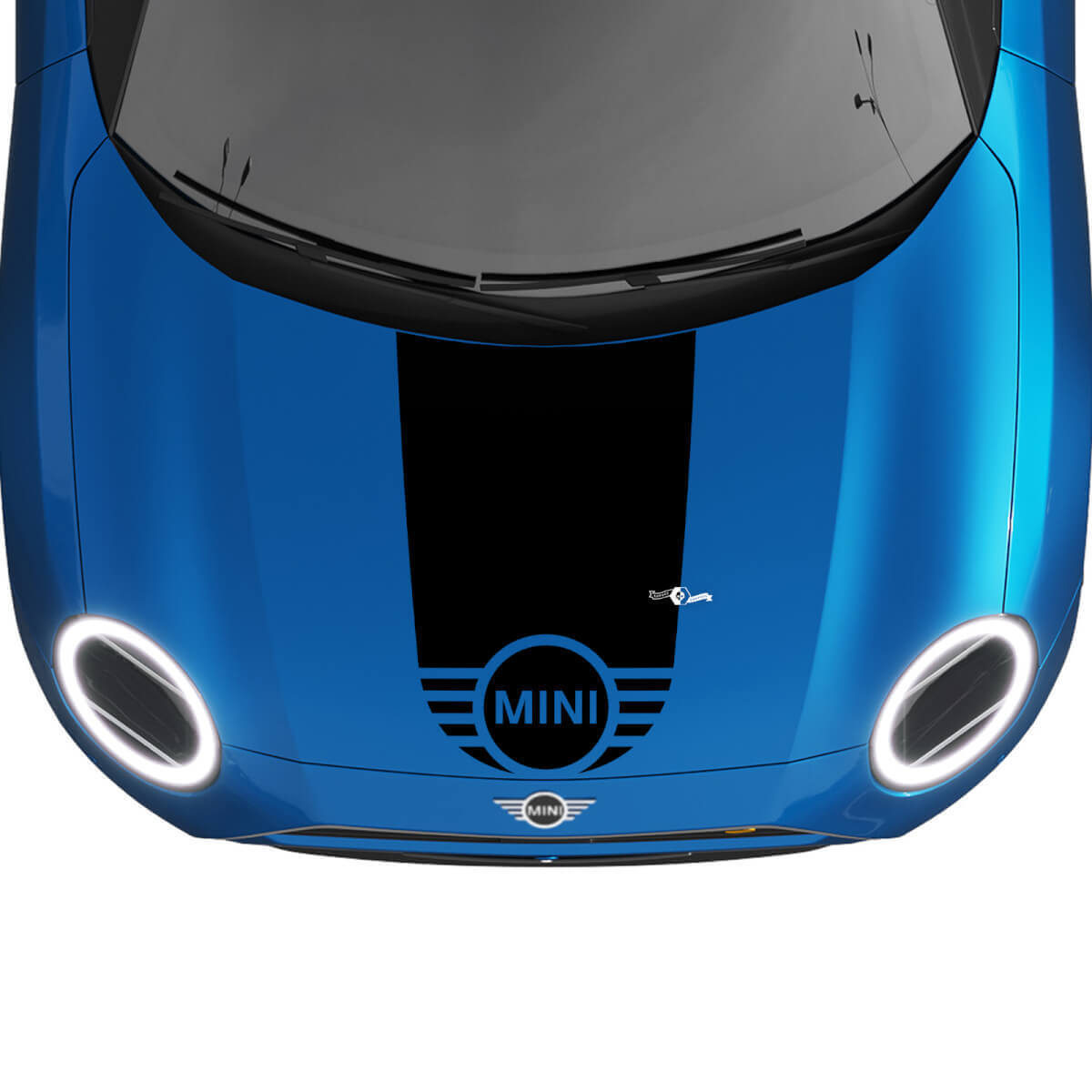 MINI Motorhaube Racing Zentrale Streifen Rallye Aufkleber Grafik für MINI Cooper
