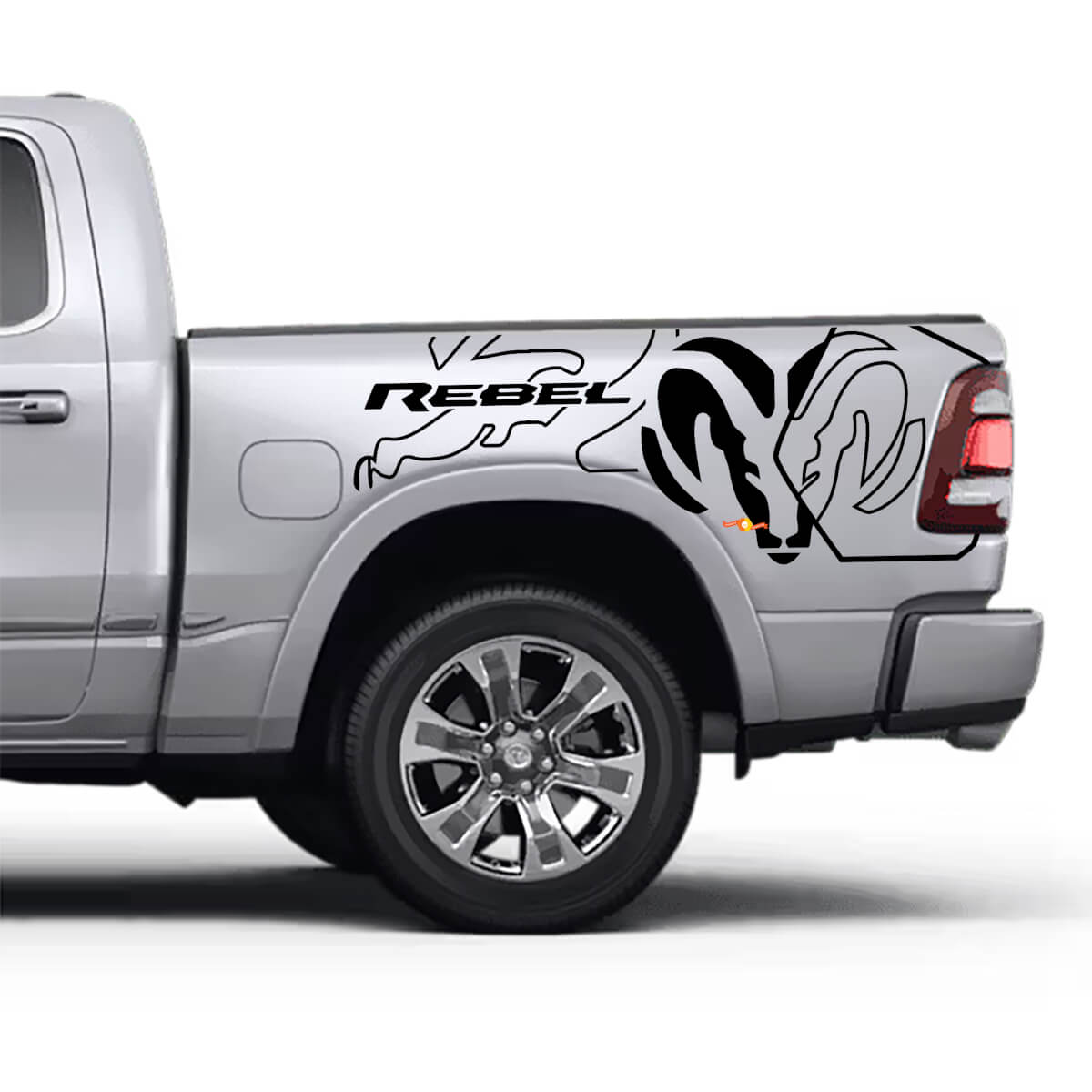 Nachteile Rebellenaufkleber Abziehbilder Nebengrafiken für Dodge Ram Rebel
