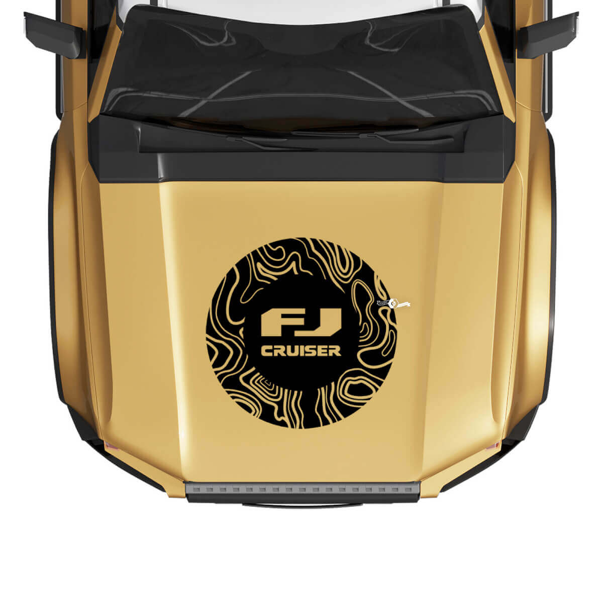 FJ Cruiser Topografische Kartenverkleidung Motorhauben-Aufkleber für Toyota FJ Cruiser
