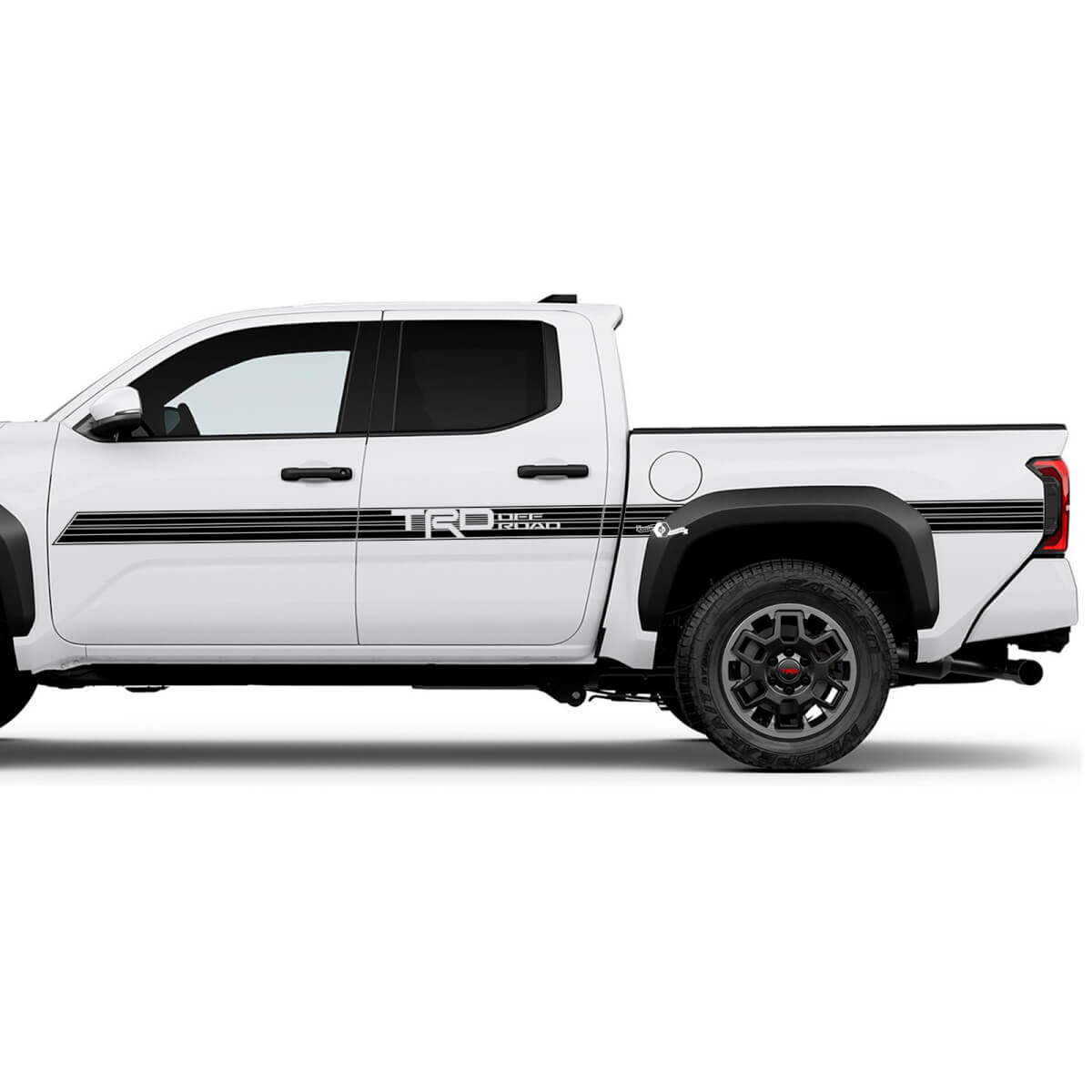 TRD -Off -Straßentüren Seiten am Nachtstreifen -LKW -Abziehbilder Aufkleber für Toyota Tacoma 4. Gen
