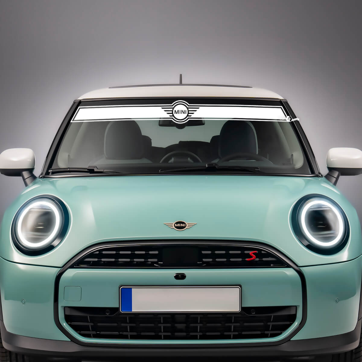 Windschutzscheibenstreifen Vinyl Graphics Decal Aufkleber für Mini Cooper S
