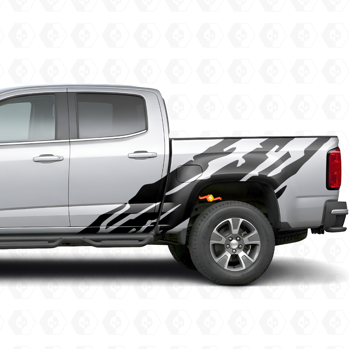 Gezackte Tür- & Seitenwand-Vinylstreifen für Chevrolet Colorado 2. Generation 2015-2022
