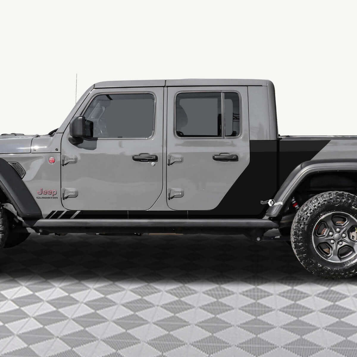Verzierte Seitenstreifen Vinyl-Aufkleberset für Jeep Gladiator