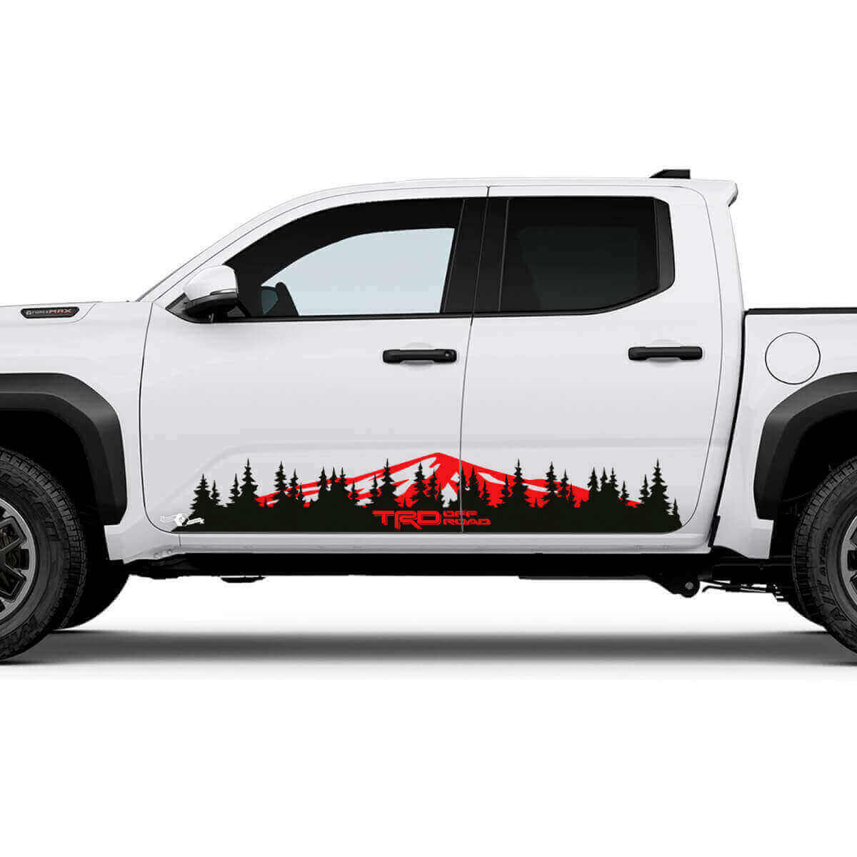 TRD Off Road Berge Wald Tür Seiten Schweller Aufkleber Sticker 2 für Toyota Tacoma
