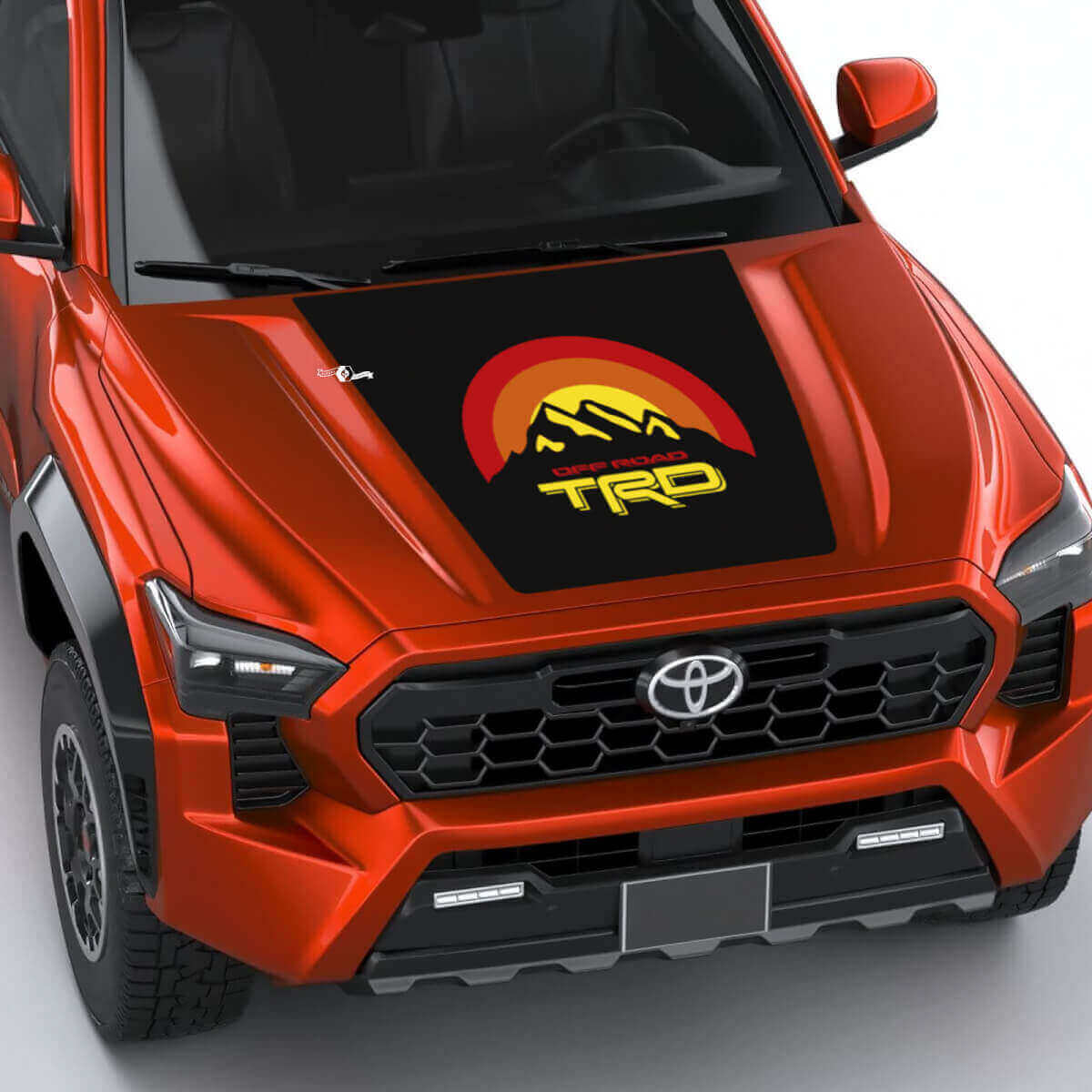 TRD Mountains Vintage Retro Streifen Motorhaubenaufkleber 3 für Toyota Tacoma 4. Generation