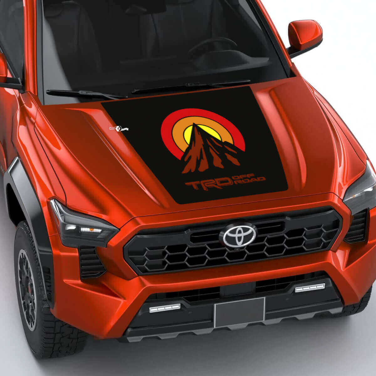 TRD Mountains Vintage Retro Streifen Motorhaubenaufkleber 4 für Toyota Tacoma 4. Generation