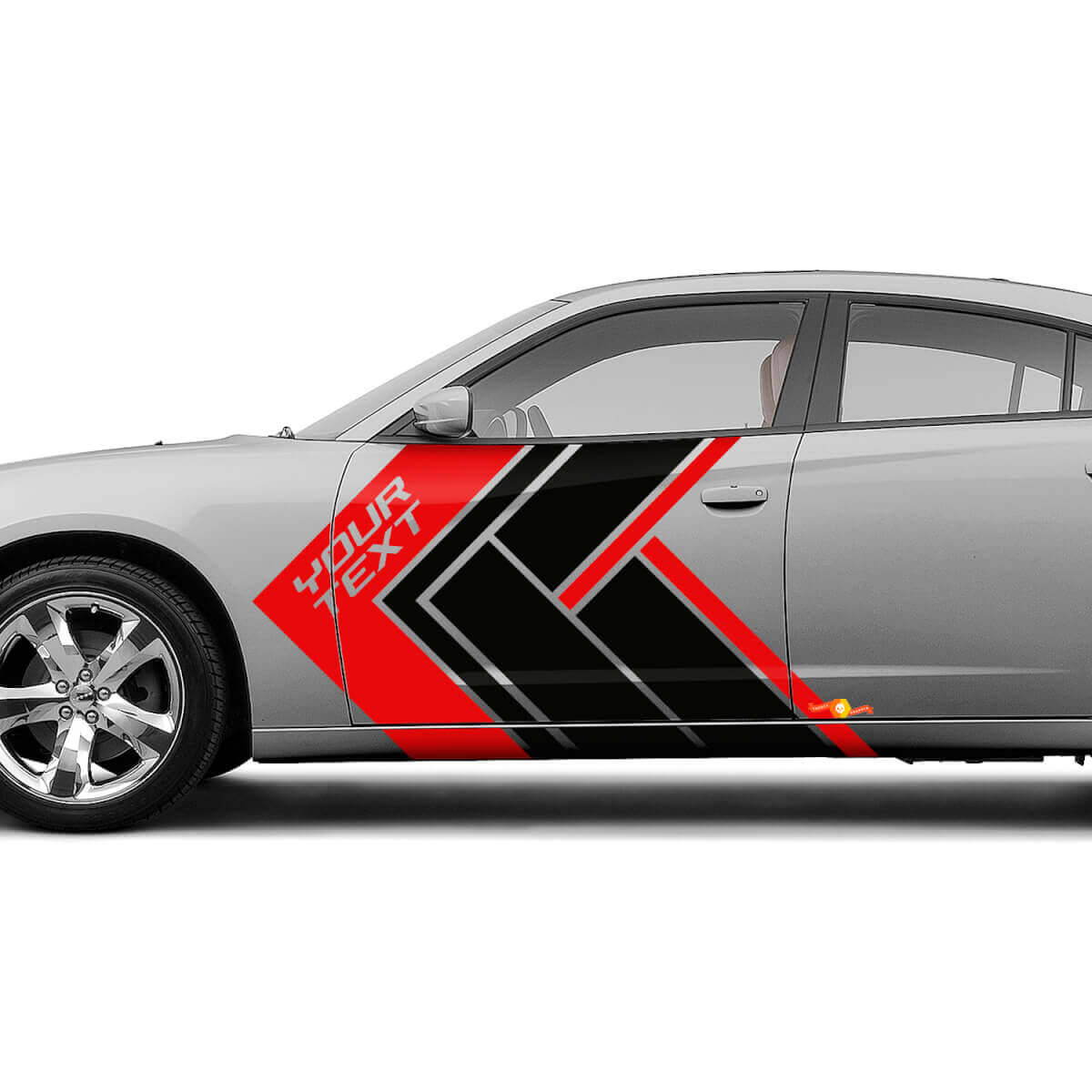 Individuelle Schriftzüge Geometrische Seitliche Streifen Vinyl-Aufkleber Set Für Dodge Charger