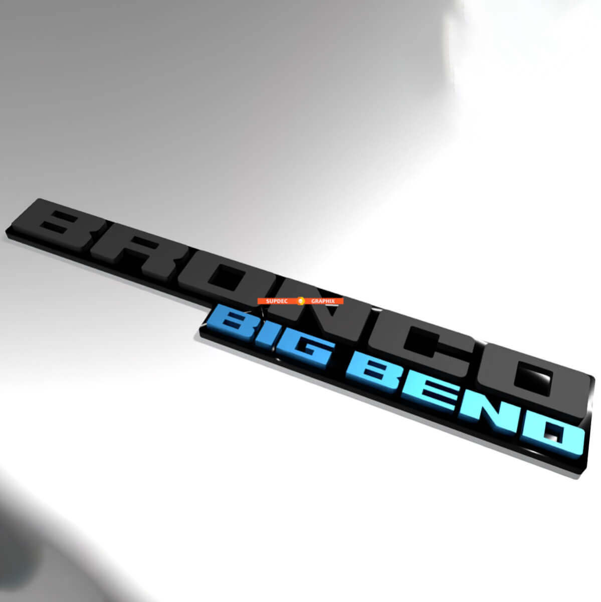 Kotflügel-Embleme Heckklappen-Emblem Schriftzug 3D-Emblem für Musclecar horse Big Bend