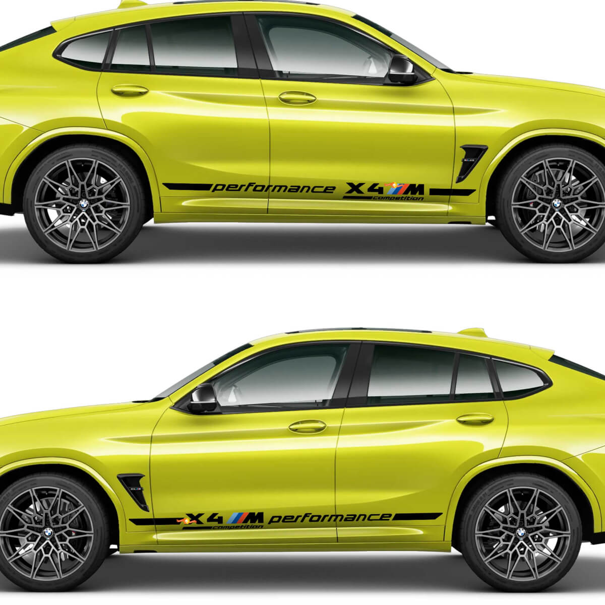 2x M Performance Streifen Vinyl Aufkleber für BMW X4M
