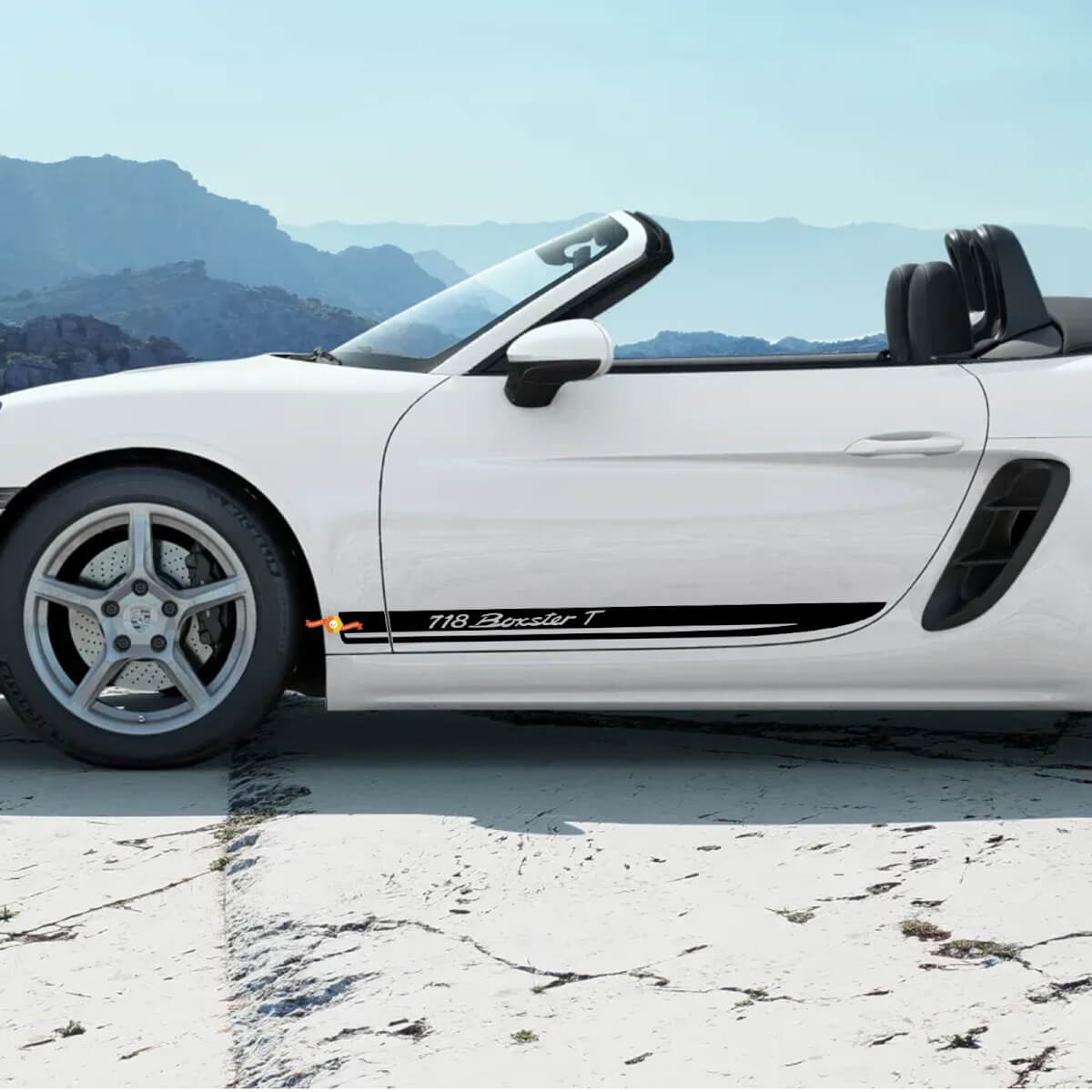 Porsche 718 Cayman Boxter T Seitenstreifen Kit Aufkleber Sticker
