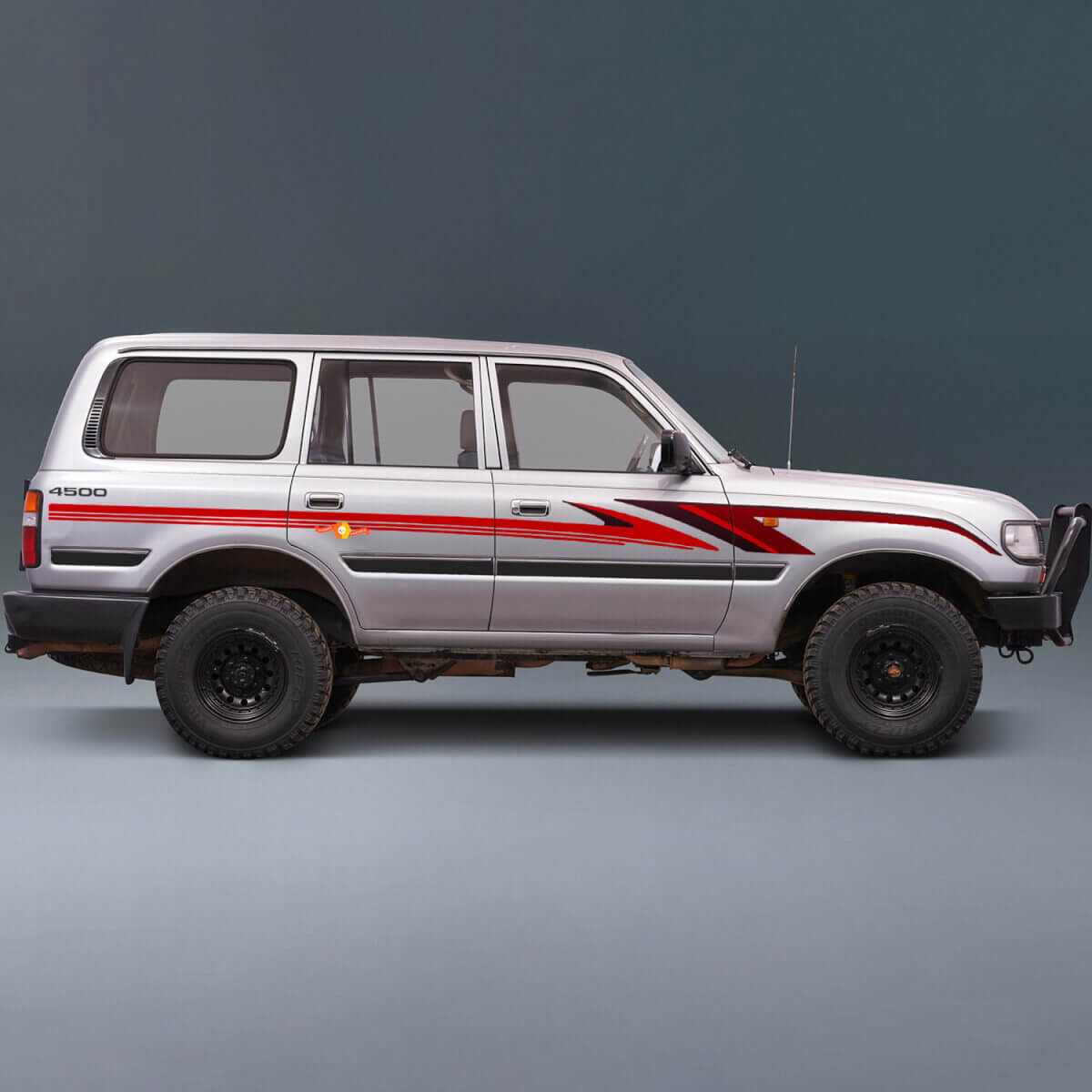 Retro Seiten-Grafik-Aufkleber für 1995 Toyota Land Cruiser LC80 Serie
