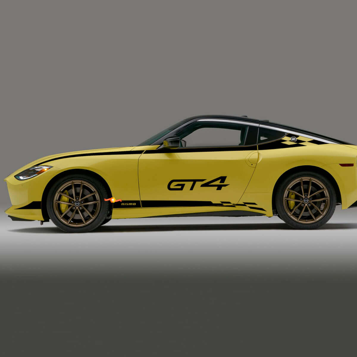 Nismo Seiten karierte Streifen Aufkleber Komplettset für Nissan Z GT4
