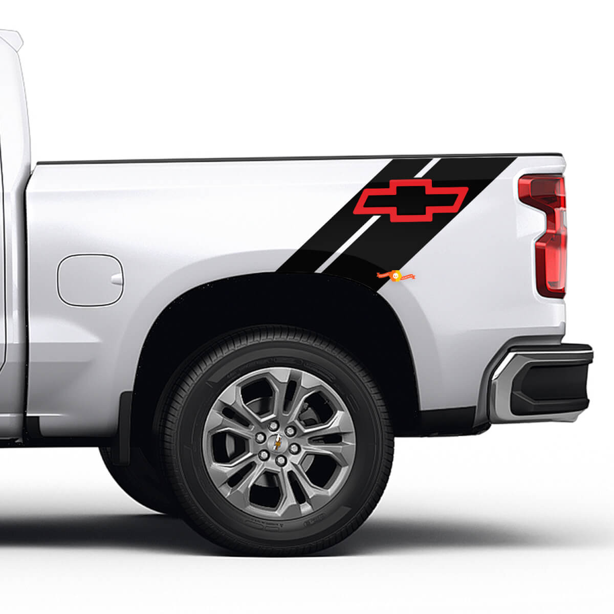 Seitenbettstreifen Offroad 4x4 Aufkleber in 2 Farben für Chevrolet Bett
