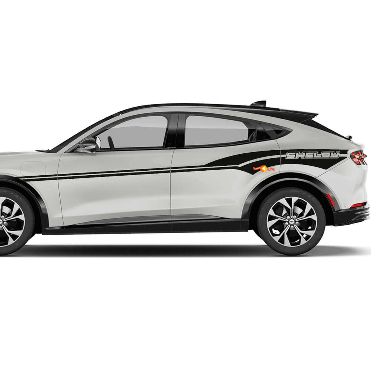 Paar MACH E Akzentstreifen Seitentür Aufkleber aus Vinyl für Ford Mustang MACH-E
