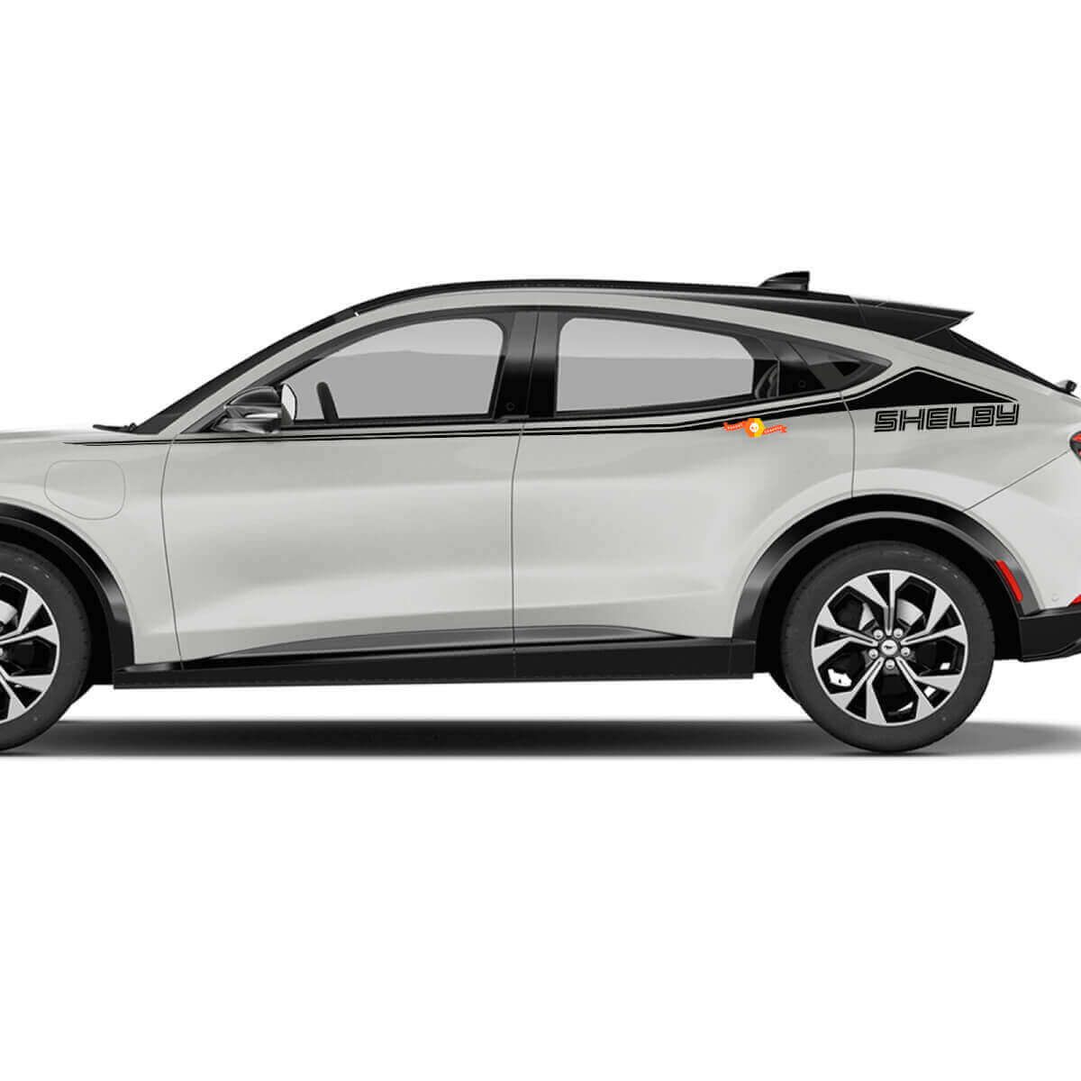 Paar Shelby Akzentstreifen Seitentür Aufkleber aus Vinyl für Ford Mustang MACH-E
