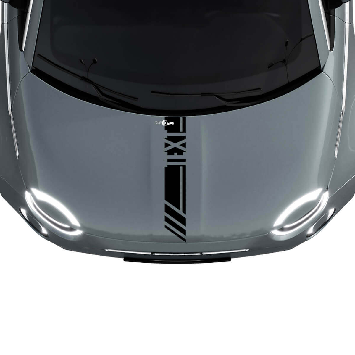 Individuelle Text-Motorhauben-Rennstreifen-Aufkleber-Grafiken für Fiat 500