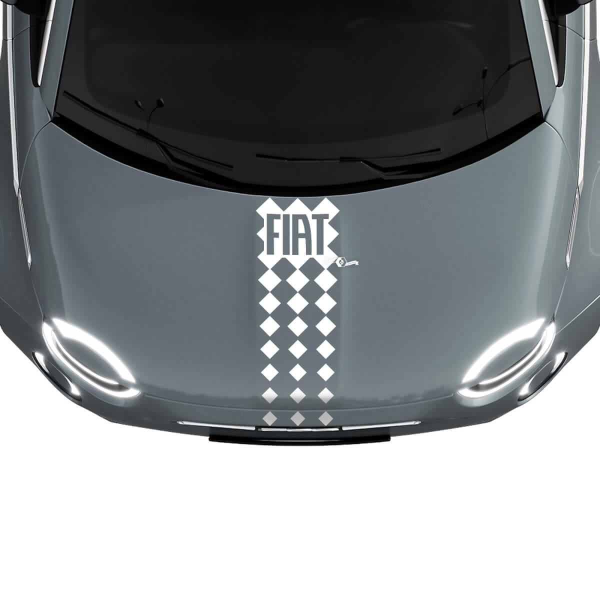 500 Motorhaubenstreifen Racing Aufkleber Grafiken für Fiat 500 2
