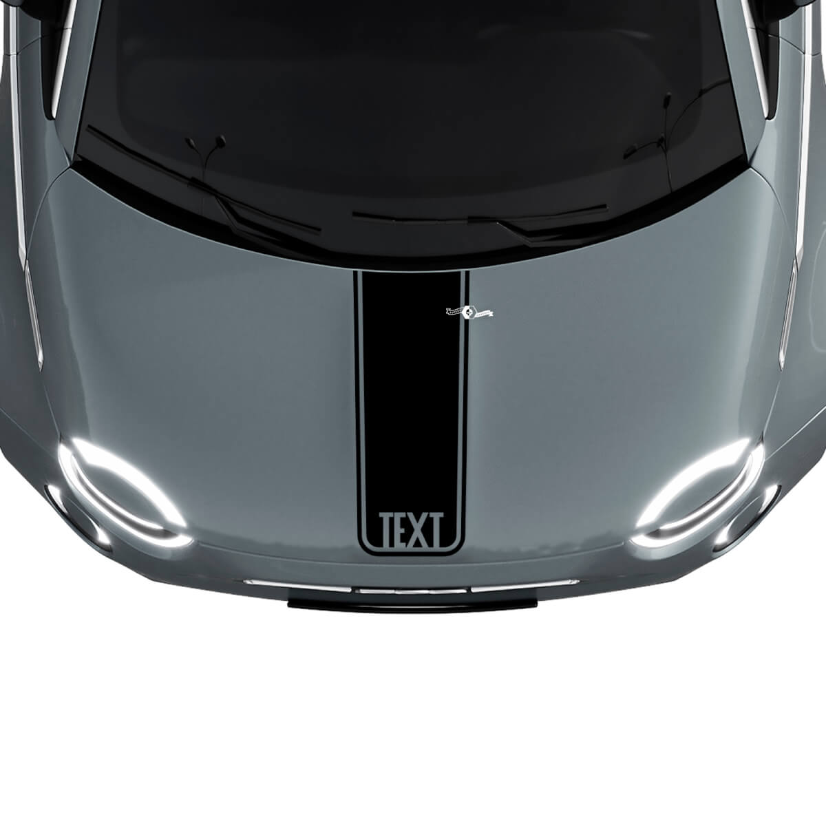 Benutzerdefinierter zentraler Haubenstreifen-Aufkleber für Fiat 500