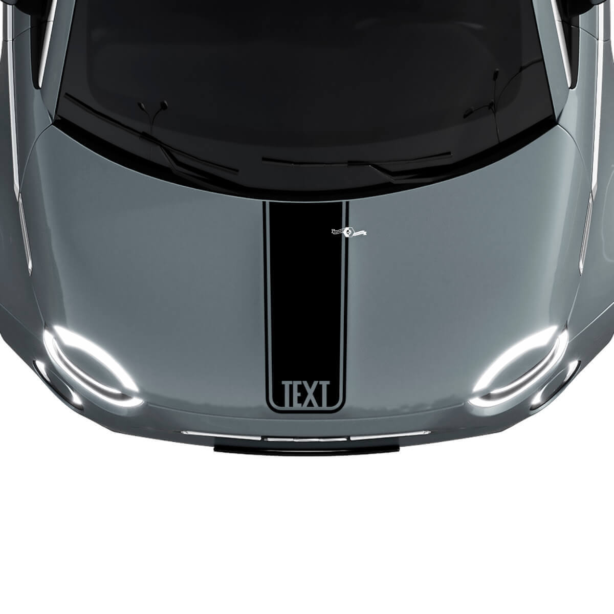 Benutzerdefinierter zentraler Haubenstreifen-Aufkleber für Fiat 500