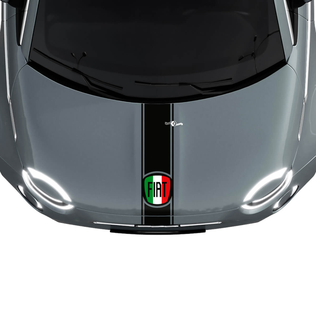 Streifen Italien Flagge Motorhaubenstreifen Aufkleber Grafiken für Fiat 500
