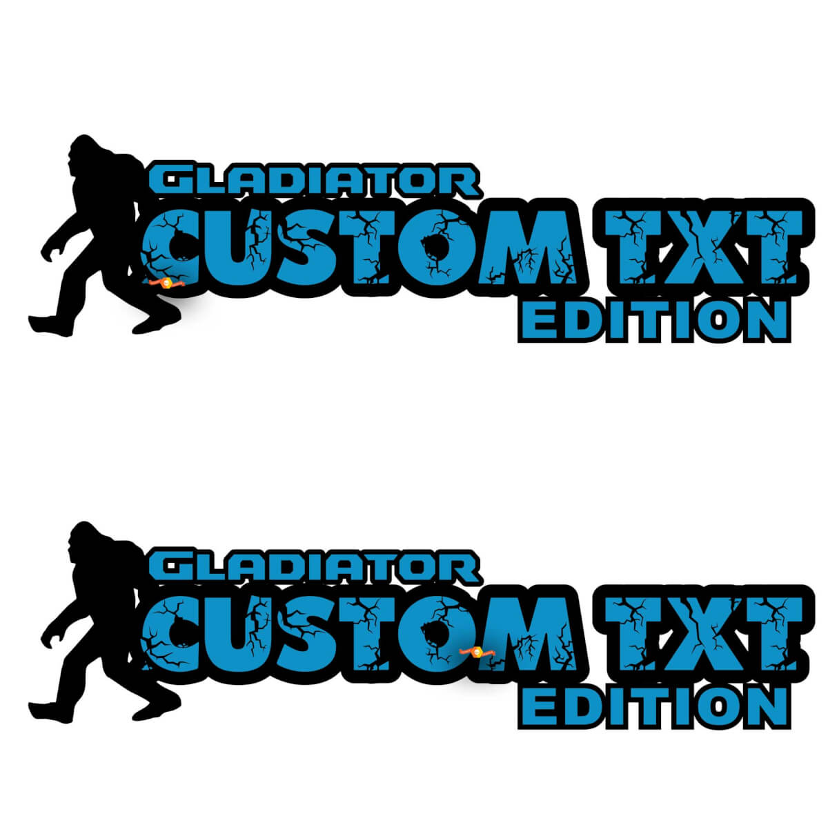 Benutzerdefinierte Text- und Logo-Gladiator-Editions-Haubenaufkleber für Jeep Gladiator-Hauben
