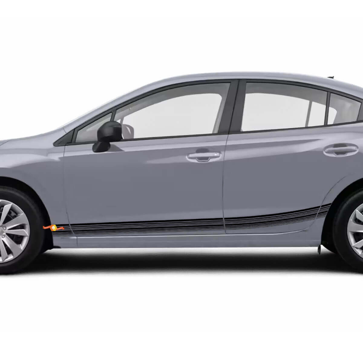 Paar Rocker Panel Seitenschweller Vinyl Karosserie Auto Streifen Renn Vinyl Aufkleber passend für Subaru Impreza
