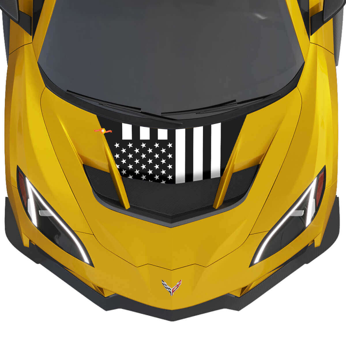 US-Flaggen-Motorhaubenaufkleber für Chevrolet Corvette ZR1