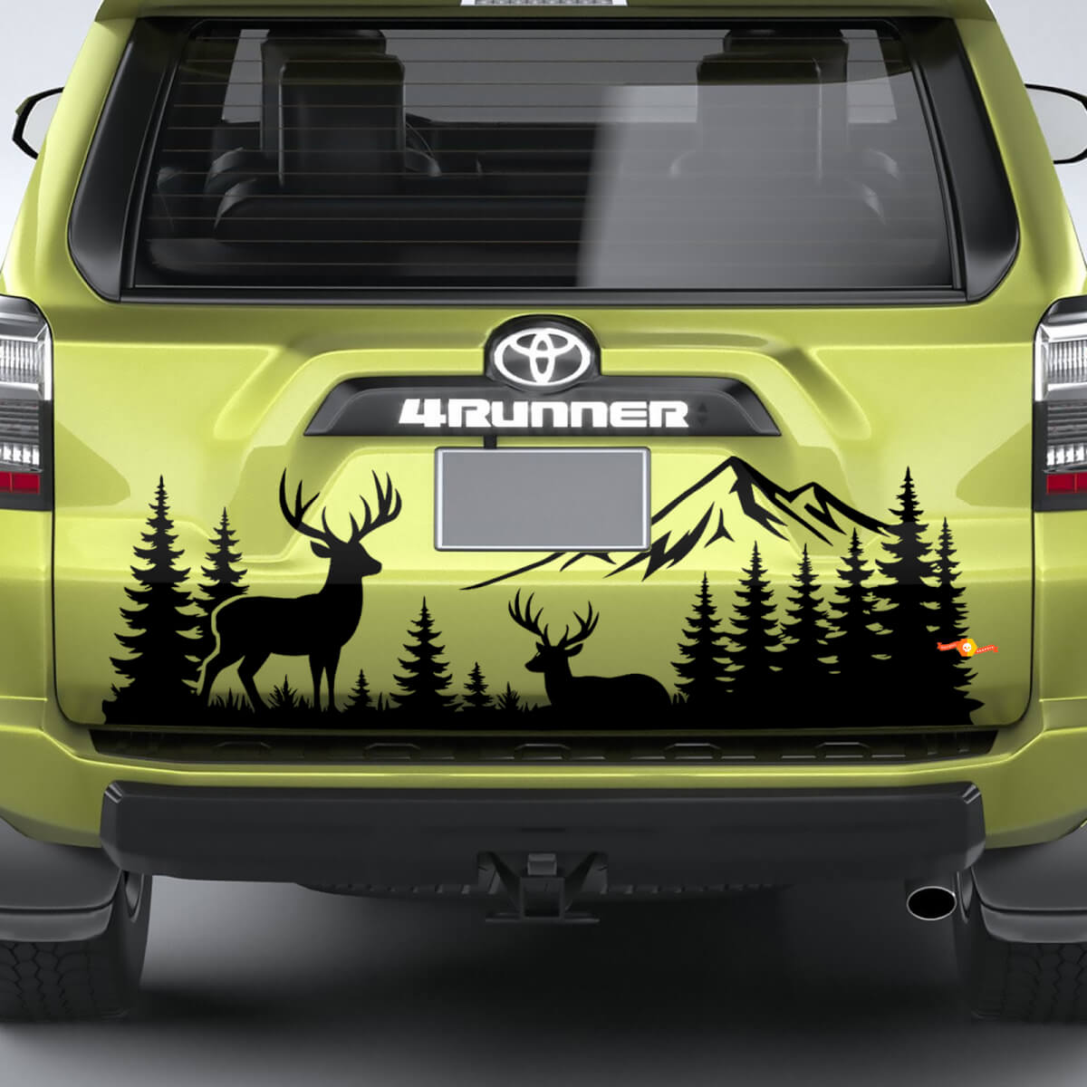 Berge Wald Elch Hirsch Vinyl Aufkleber Set Sticker für Toyota 4Runner
