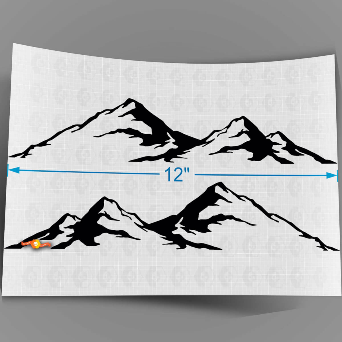Heckklappe Mountains Vinyl Karosserie Bett Aufkleber Grafiken für Honda Ridgeline
