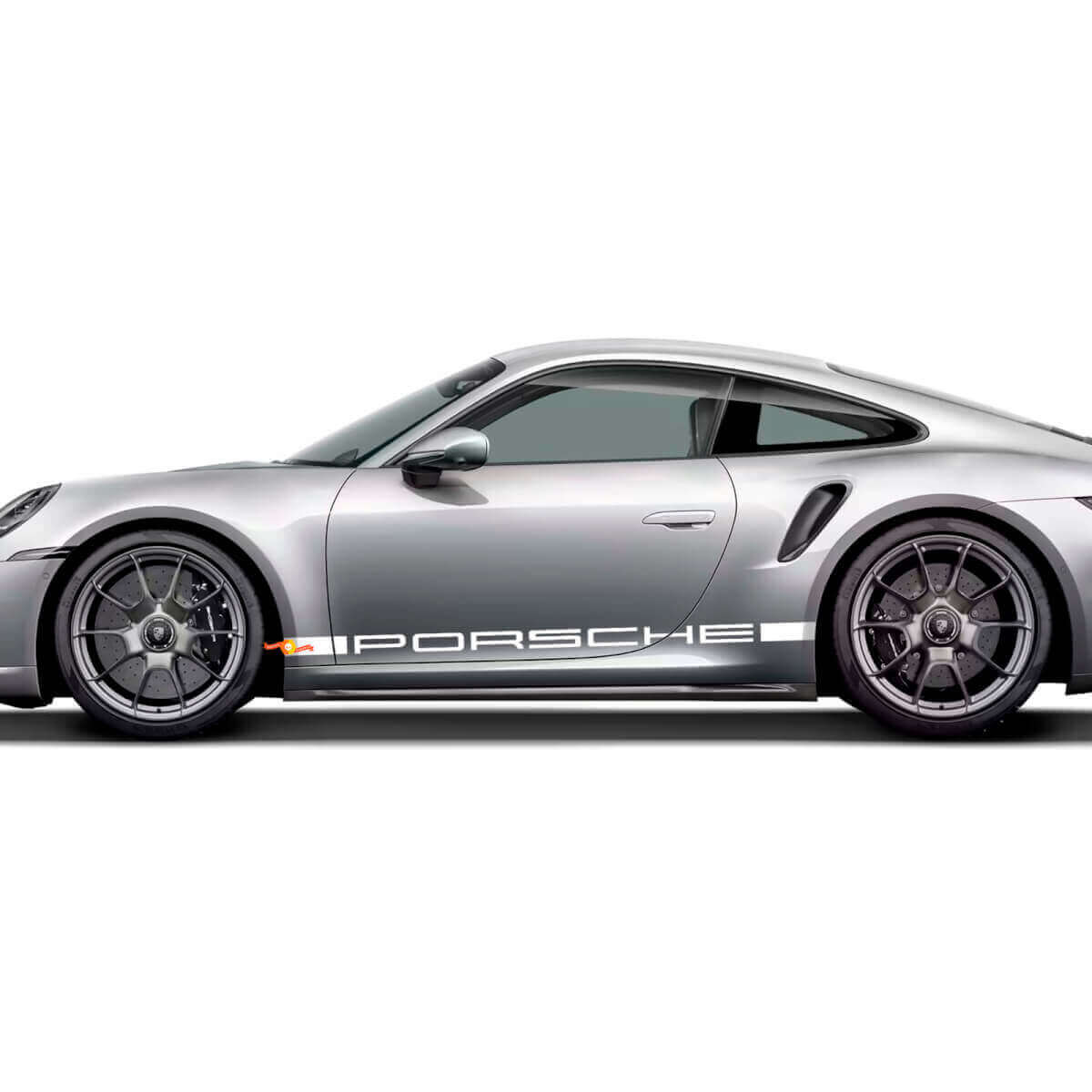 Porsche-Stil Schweller-Streifen Vinyl-Aufkleber-Kit für Porsche 911 Turbo S 992.2