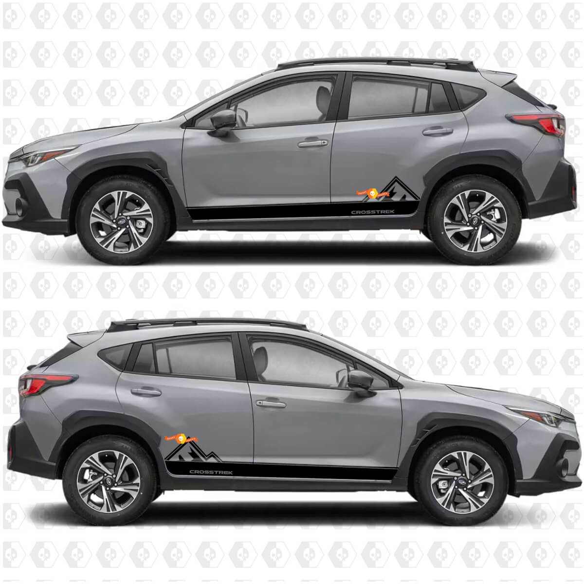 Seitentüren Streifen Berge Rocker Panel Vinyl Aufkleber Aufkleber für Suba Crosstrek
