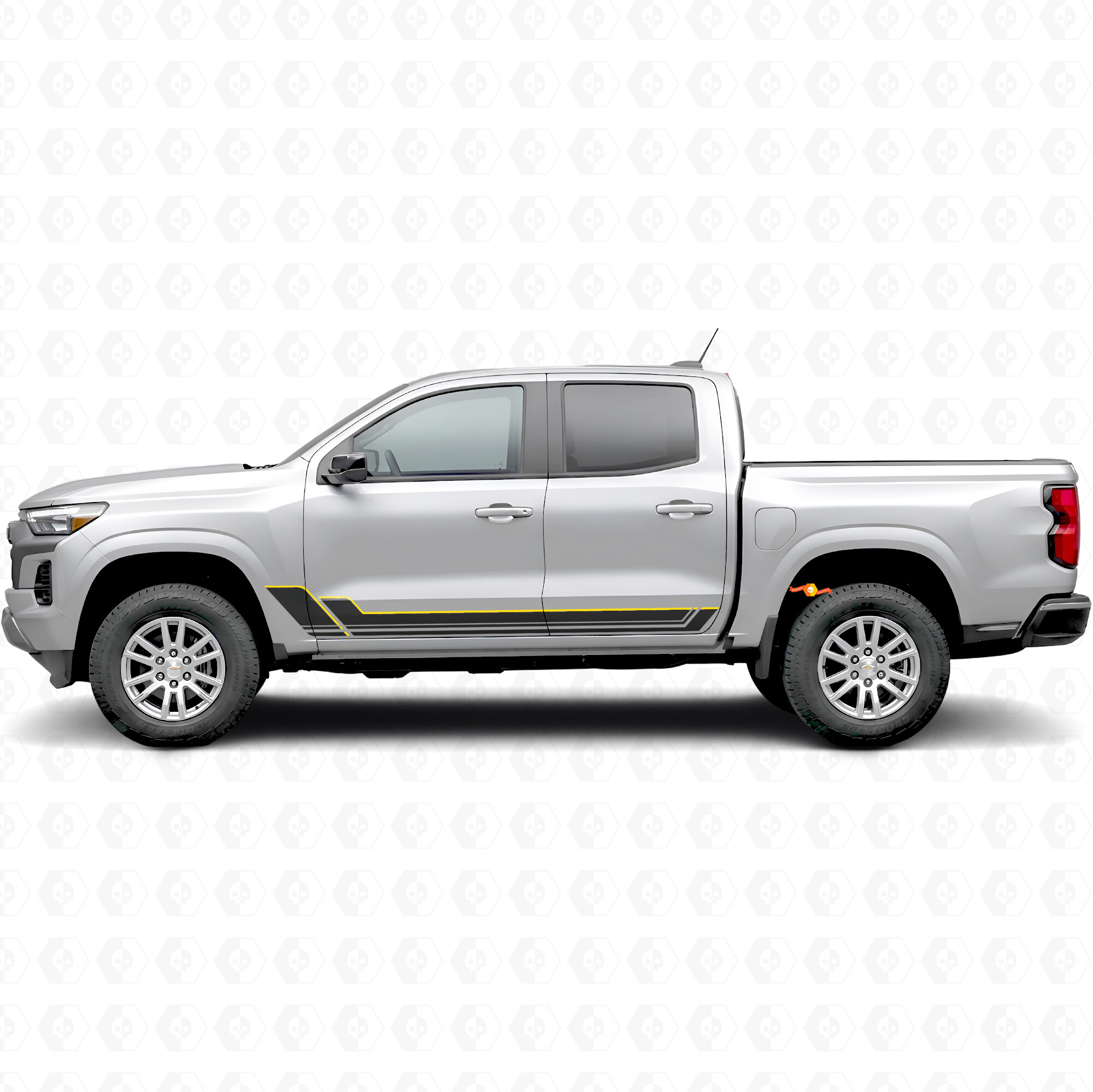 Winkelkontur Tür- & Schwellerpanel Vinylstreifen für Chevrolet Colorado 3. Generation 2023-2026