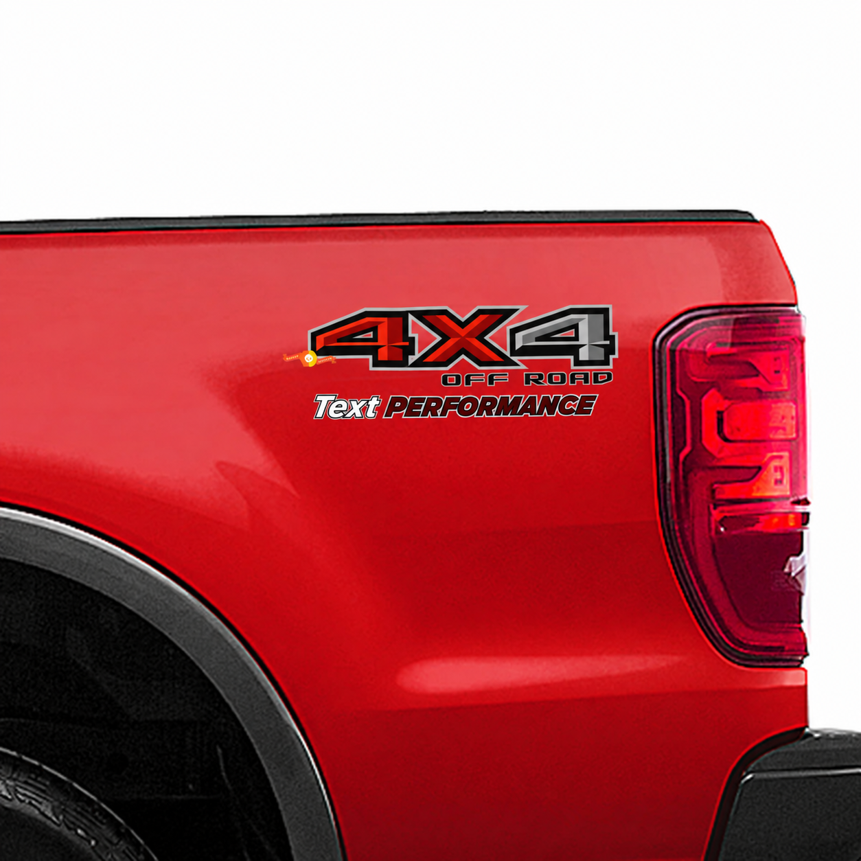 4X4 Offroad-Text Performance Buchstaben Paar Seitlicher Vinyl-Aufkleber für Ford F-250