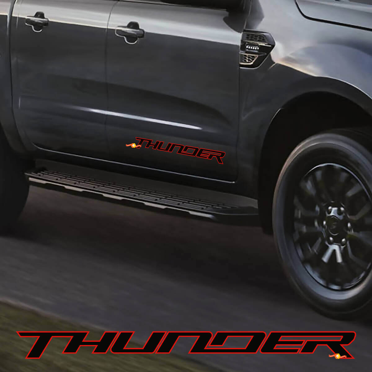 Seitentür Aufkleber für Ford Ranger THUNDER
