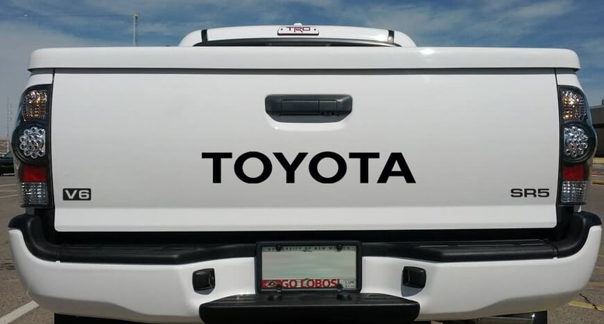 Aufkleber für Heckklappe Toyota SR5 V6 TRD Truck Pickup Vinyl Aufkleber Tundra Tacoma
