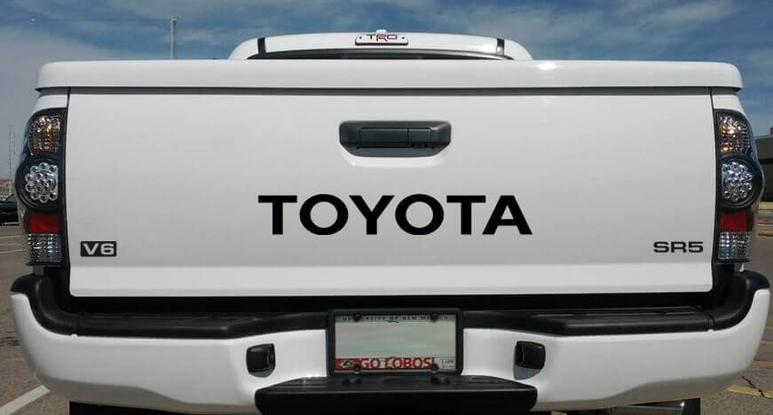 Toyota Schriftzug V6 SR5 Heckklappen Vinylaufkleber für Toyota Tundra