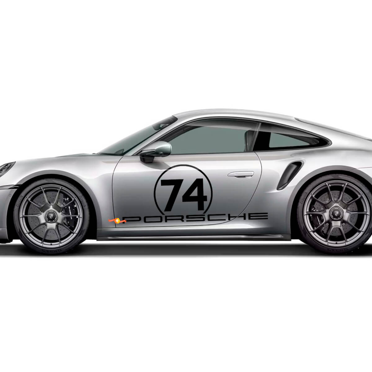 Seitenstreifen-Kit Grafik Aufkleber für Porsche 911 Turbo S 992.2 zum 50-jährigen Jubiläum
