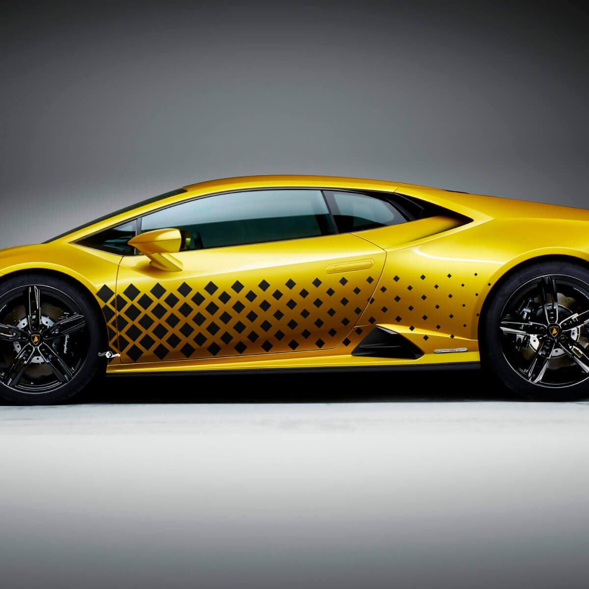 Seiten-Diamant-Rauten-Renn-Vinyl-Aufklebergrafiken für Lamborghini Huracan Evo
