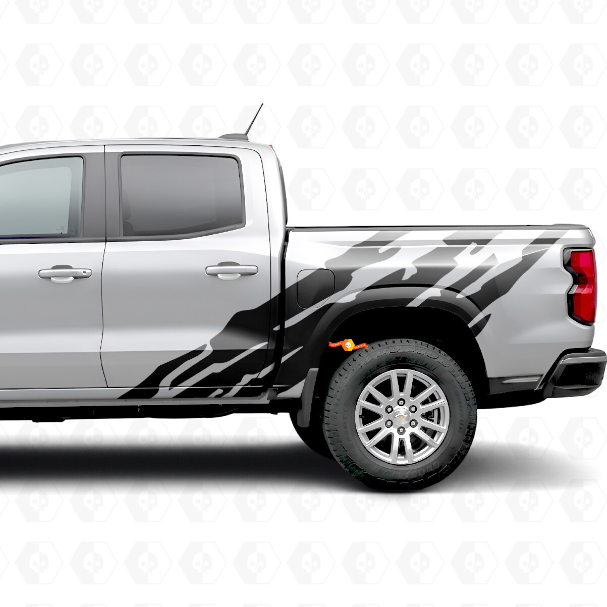 Gezackte Tür- und Seitenwand-Vinylstreifen für Chevrolet Colorado 3. Generation 2023-2026