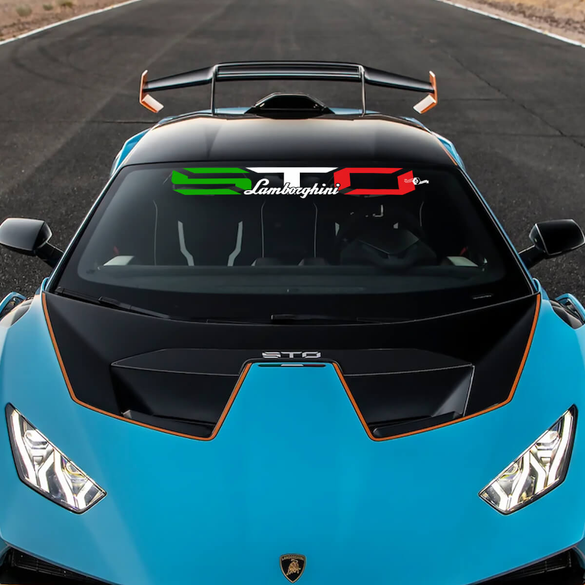 STO Windschutzscheibe Racing Vinyl Aufkleber Grafiken für Lamborghini STO
