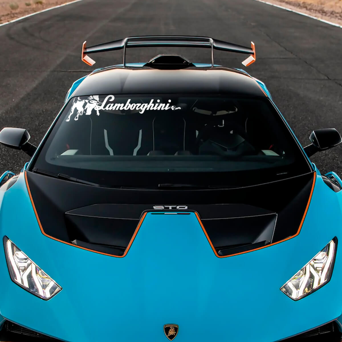 Motorhaube Zentralstreifen STO Logo Racing Vinyl Aufkleber Grafiken für Lamborghini STO
