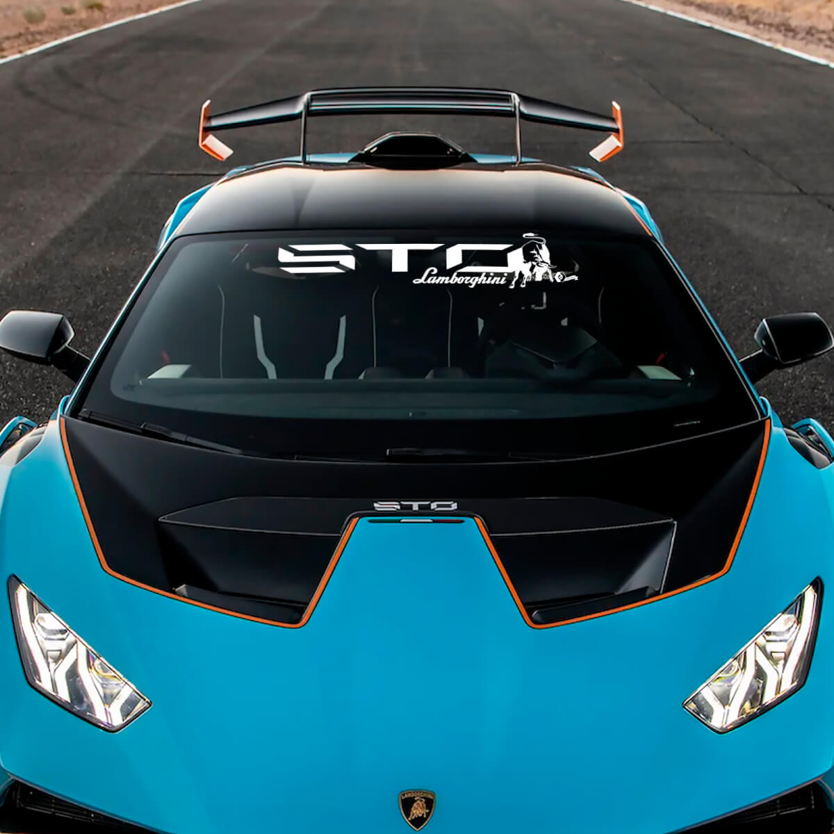 Motorhaube Zentralstreifen STO Logo Racing Vinyl Aufkleber Grafiken für Lamborghini STO
