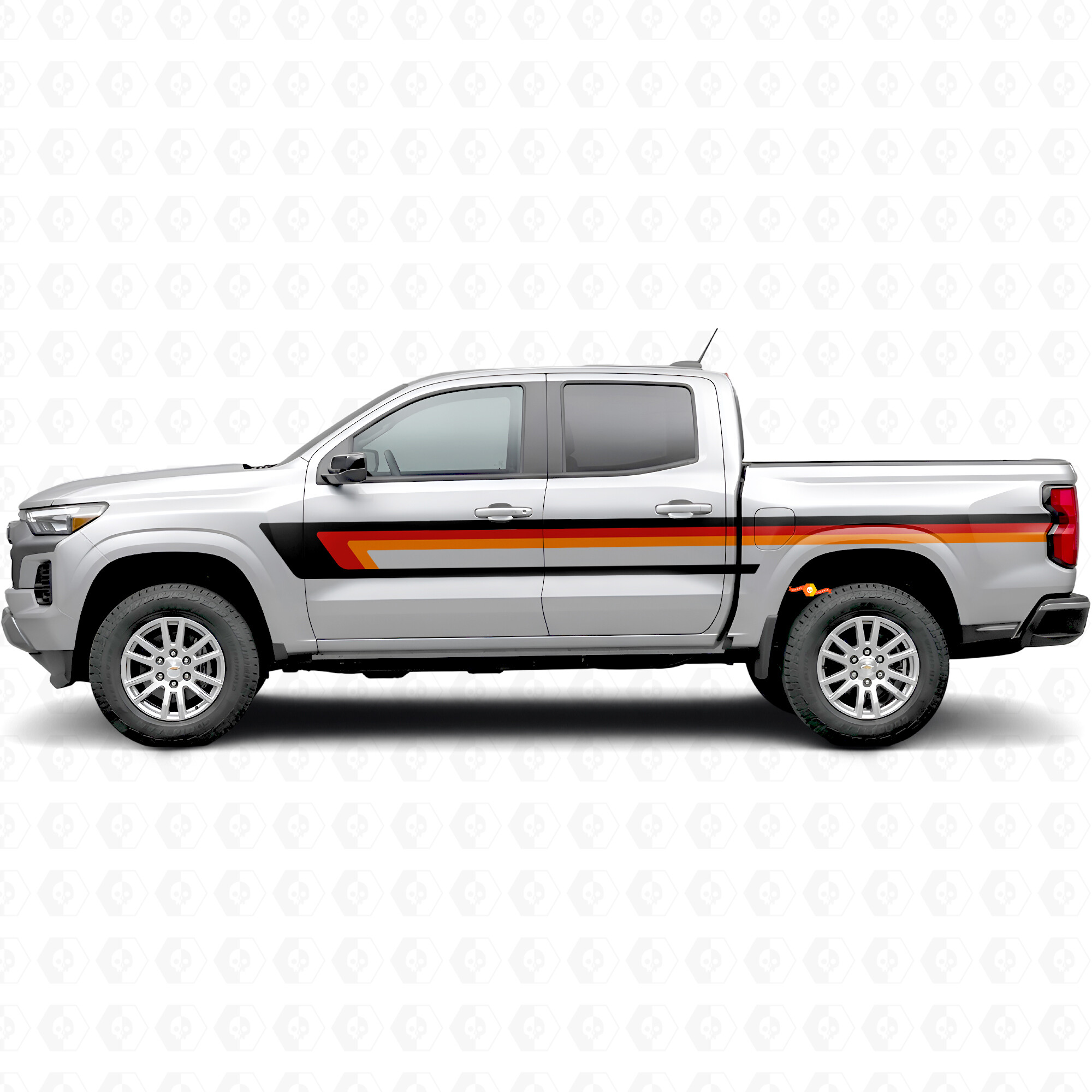 Retro obere Gurtlinie Tür- und Seitenverkleidungs-Vinylstreifen für Chevrolet Colorado 3. Gen 2023-2026